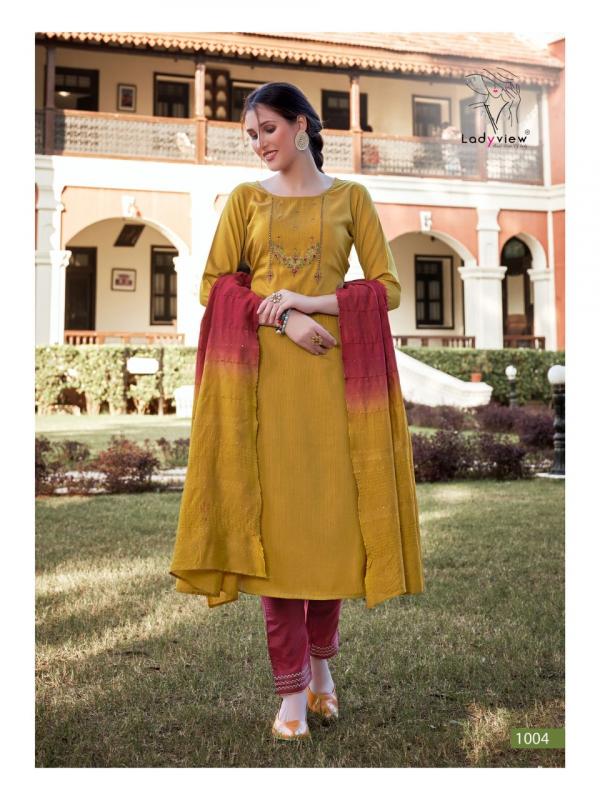 Ladyview Geet Designer Silk Ethnic Wear Readymade Salwar